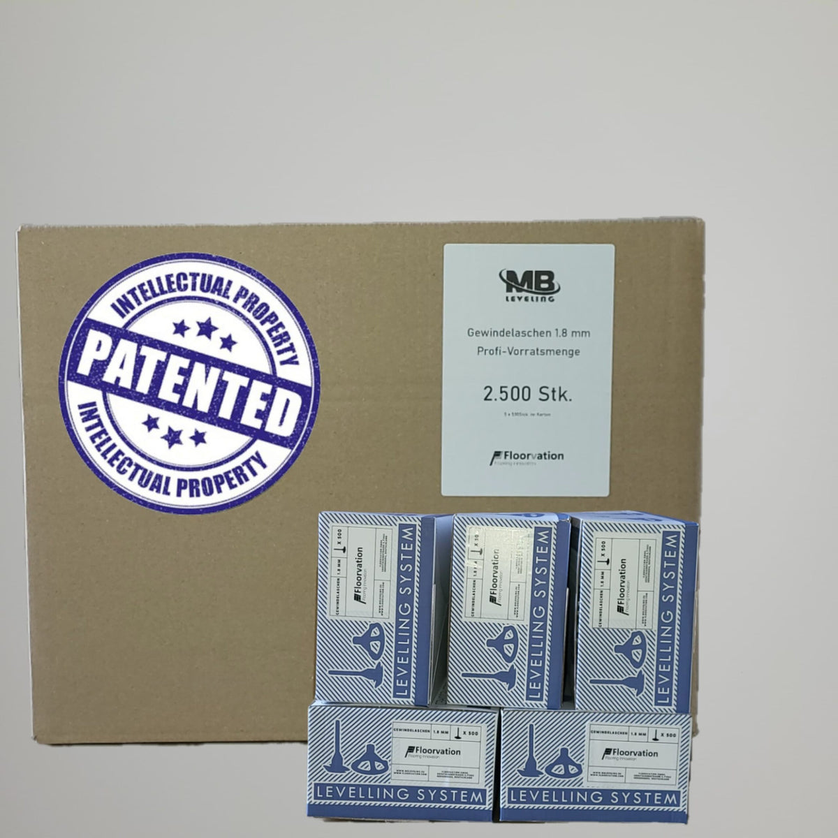Gewindelaschen MB Leveling 1.8mm 2.500 Stück Profi Vorrat kaufen