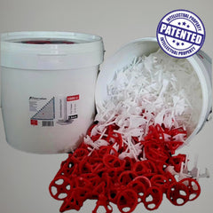 Nivelliersystem Starterpaket 1000 x 1.8mm MB Leveling Gewindelaschen + MB Leveling 100 Zughaben im 20 L Kunststoffeimer kaufen