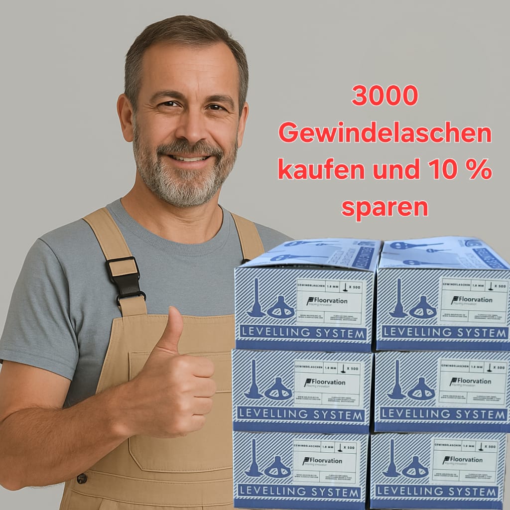 3000 MB-Leveling Gewindelaschen 1,8 mm  Profi Vorrat, Fliesenverlegung, 10 % Rabatt!