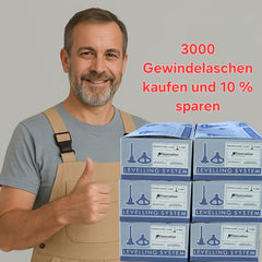 3000 MB-Leveling Gewindelaschen 1,8 mm  Profi Vorrat, Fliesenverlegung, 10 % Rabatt!